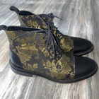 Taft The Jack Boot Hand Crafted Gold Floral Black EU Sz 40 US 7