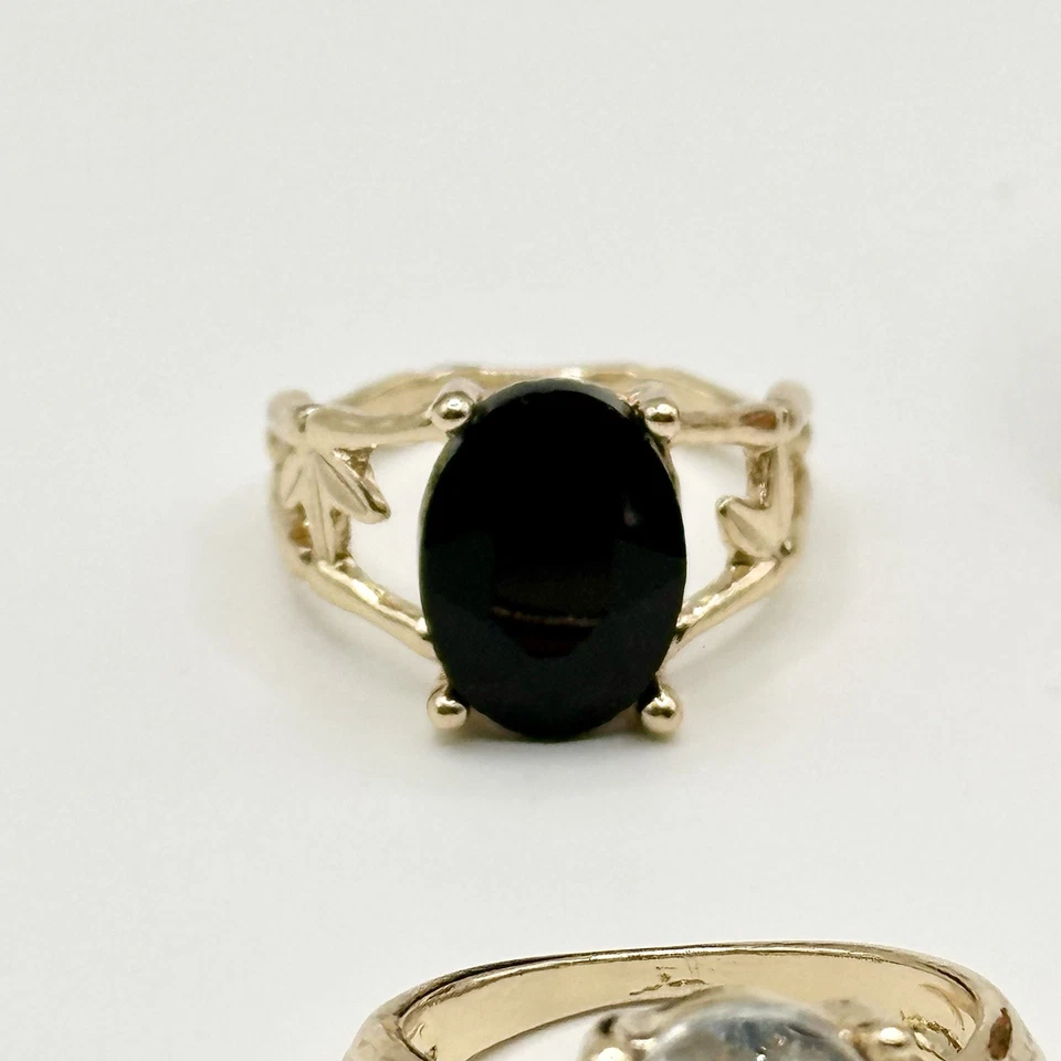 Lote De 6 Anillos Material Mixto Disfraz Vidrio Vintage Moderno *Se Vende Tal cual* Foto 2 de 4