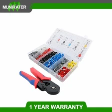 AWG 23-7 Ferrule Crimping Tool Kit Self-adjustable with 1200PCS Ferrules New