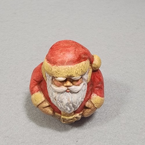 Handbemalte Keramik Roly Polly Weihnachtsmann Figur Volkskunst von Silvestri 3,25 Zoll - Bild 5 von 14