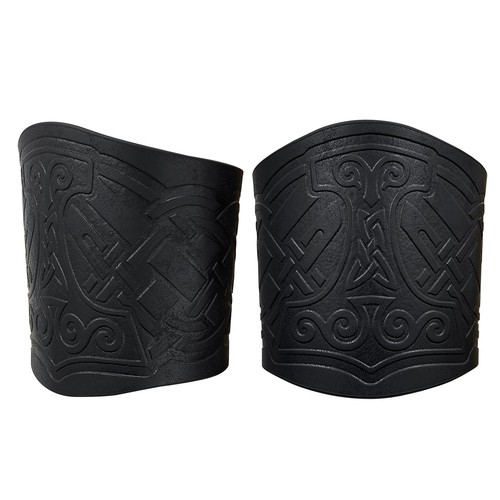Viking Arm Guards Gauntlet Wristband Wrist Armor Bracers Medieval Vambrace Ar... - Picture 8 of 8