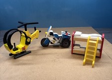 Kidkraft Yellow Wooden Plastic Fire Station Rescue Helicopter Play Pretend Toy
