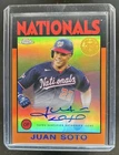 2021 Topps Chrome Juan Soto 1986 Auto Orange Refractor #/25 Nationals