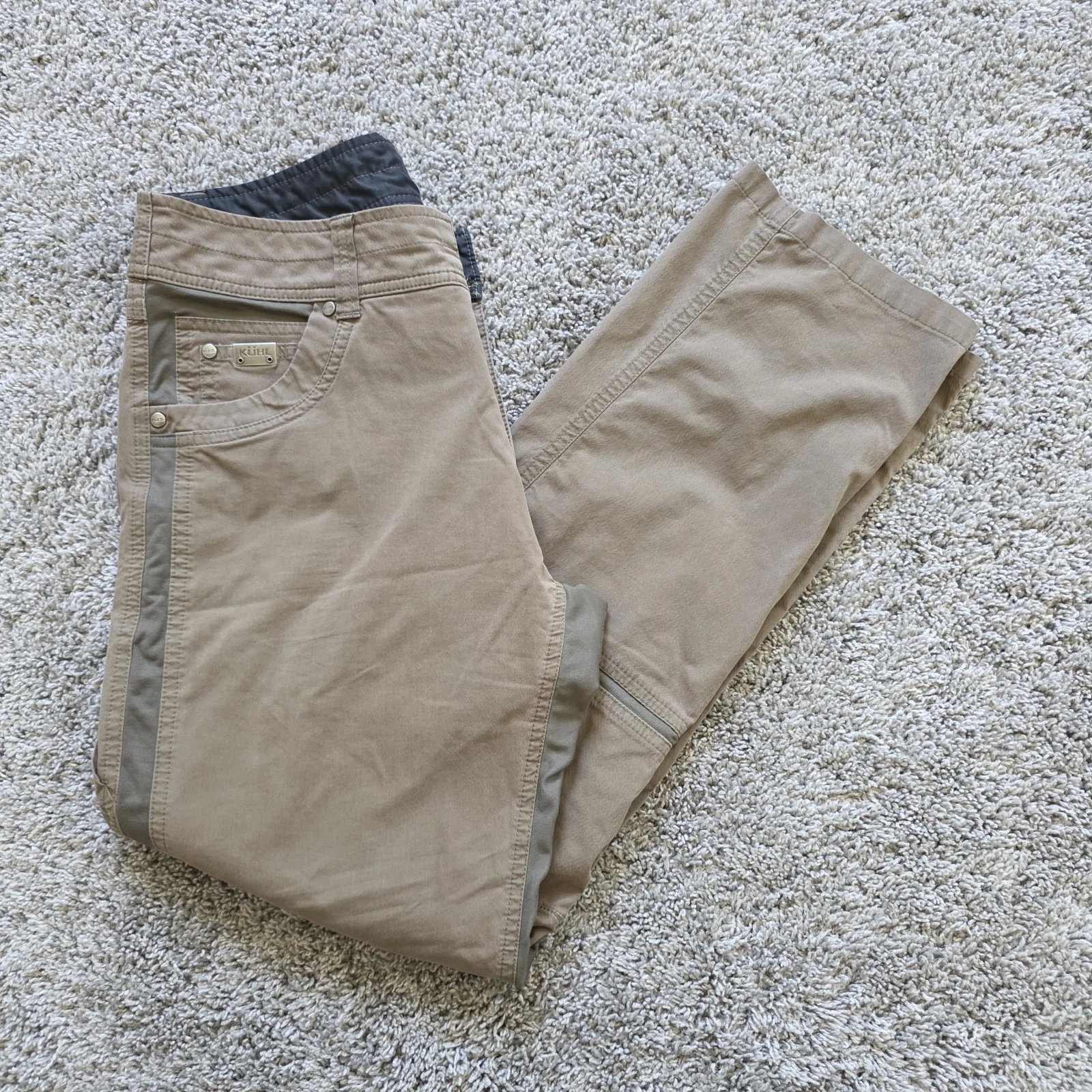 Kuhl Radikl Performance Hybrid Hiking Pants Men 30x29 Brown NYLON Cotton Blend
