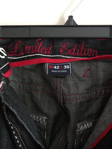 COOGI denim pants Y2k Authentic Australian Limited Edition Leather Trim 42x35 - Picture 9 of 23