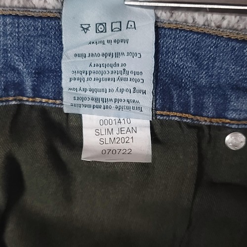 Tecovas Jeans Uomo 38x32 Blu Medio Slim Jeans Elasticizzato Denim Western Zip Fly - Foto 12 di 13