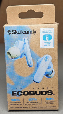 Skullcandy EcoBuds Sustainable Wireless Bluetooth Earbuds- New in Open Box!