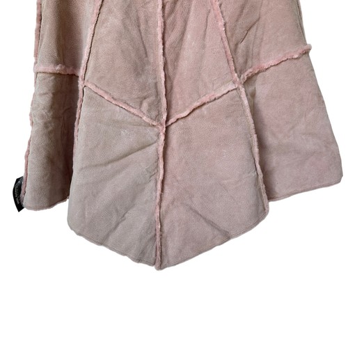 Vintage Wilsons Leder Maxima Poncho Rosa Wildleder Lederimitat Damen L/XL - Bild 10 von 12