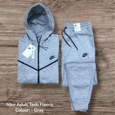 NWT Adult Nike Tech Sweatsuit - GREY - XL