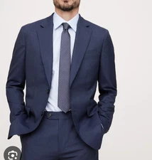 2025 BANANA REPUBLIC Navy Blue Sport Coat Suit Blazer 40R Wool Slim Fit