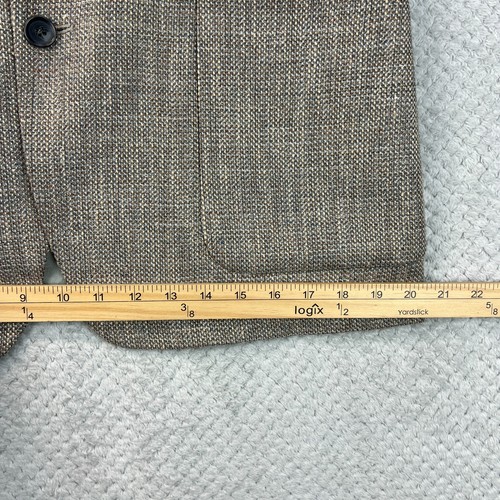 Vintage 80er Dorman Winthrop Herren Sport Mantel Basketweave Salt & Pepper Tweed 38R - Bild 14 von 21