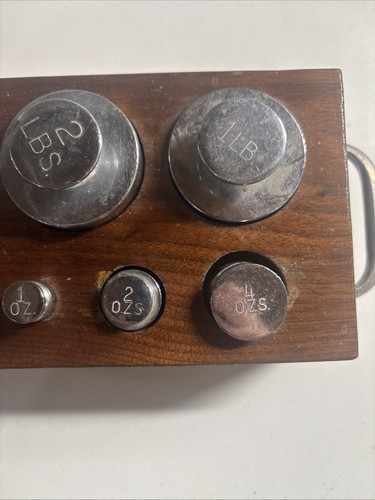 Vintage Stahl Gewicht Kalibrierung Set 7 - 1/2 OZ bis 2 Pfund - Bild 2 von 5