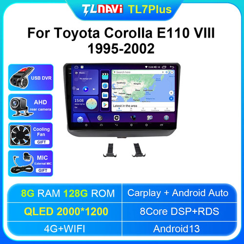 For Toyota Corolla E110 VIII 1995 - 2002 Car Radio Android 13 Player GPS Carplay - Picture 11 of 48