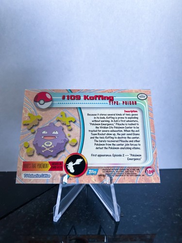 Koffing #109 - Topps BLUE LOGO - Series 2 - NON-HOLO - Pokémon Card - NM/M - Picture 2 of 2