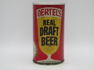 Oertel's Real Draft ZIP Pull Top Beer Can