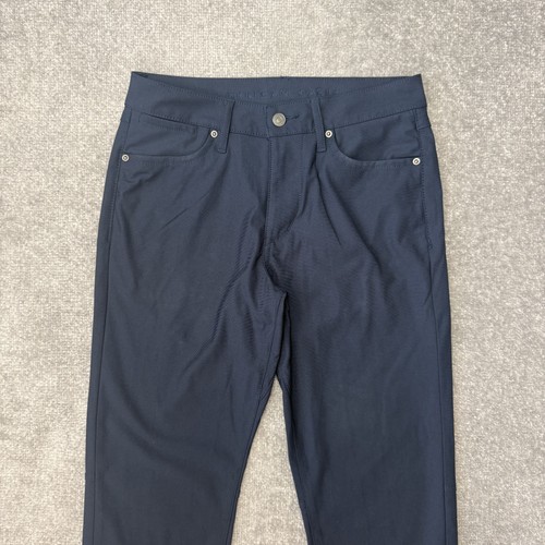 American Eagle Pants Mens 30x32 Navy Blue Active Flex Slim Fit Polyester Stretch - Picture 2 of 11