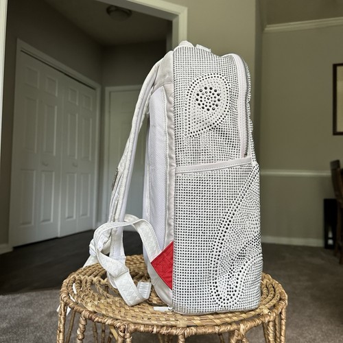 Zaino Sprayground Trinity Crystal DLXV Bianco Argento Edizione Limitata ESAURITO - Foto 5 di 16