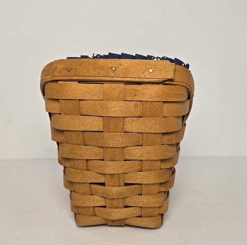 Longaberger 1997 Basket Signed Double Handle w Liner Multipurpose Sleigh Design - Picture 5 of 7