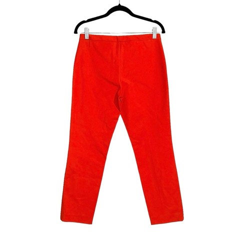 NWT Theory Classic Skinny Cropped Orange Pant in Fire Opal 0 - Picture 4 of 9
