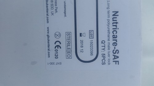 Nutricare-SAF enterale nasogastrische Ernährungsröhre 8Fr 92cm neu ABGELAUFEN 5er Pack - Bild 3 von 3