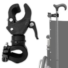 Cane Holder for Walker - 2Pcs Wheelchair Rollator Crutches Walking Stick Holde