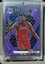 2024-25 Panini Mosaic Yves Missi Purple Fluorescent /249 NBA Debut Pelicans TT5