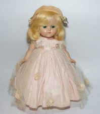 1953 Painted Lash strung Vogue GINNY Doll in 1956 6065 Formal dress