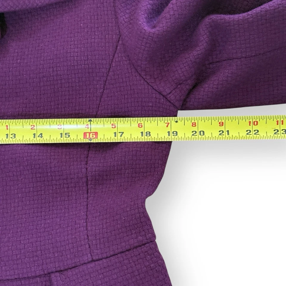 Old Navy Y2K Purple Peacoat Womens Medium Bell Sleeves Pockets Wool Blend Lined - Image 4 of 4