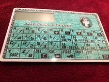 Vintage American Express Green Credit Card Calculator PD-100 Pocket Secretary