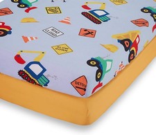 Everyday Kids 2 Pack Fitted Boys Crib Sheet 100 Soft Breathable Microfiber B...