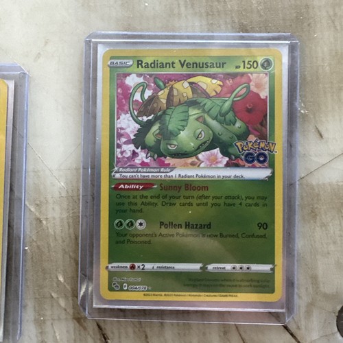 Strahlender Venusaur Pokemon GO 004/078! Holo Rare NM Shiny!