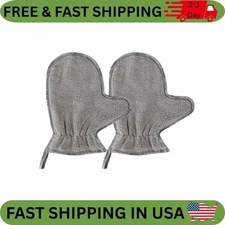 Norwex Dusting Mitt Gray Microfiber with Bac Lock free shipping (Pack of 2)