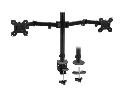 Monitorhalter für 2 Monitore 13 -27 Zoll höhenverstellbar drehbar/neigbar Büro