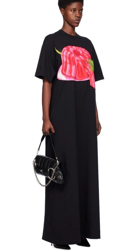 Robe maxi noire en coton Gucci Runway   Neuve avec étiquette