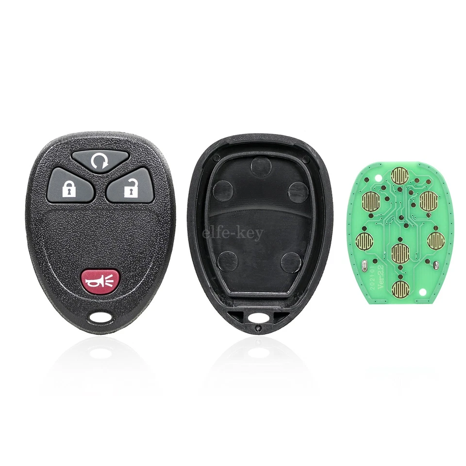 2 para GMC Yukon Savana Sierra 1500 2500 3500 llave de coche mando a distancia 4 botones OUC60221 Foto 4 de 4