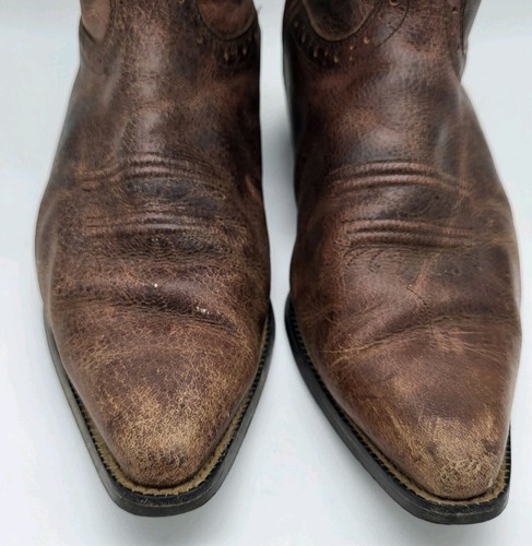 Justin Damen bestickt braun lila Leder Stiefel Größe 10B Cowgirl L2562 - Bild 5 von 18