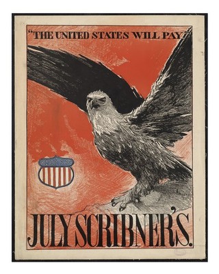 Vintage patriotische Adler-Wandkunst Juli Scribner's Eagle-Wandkunst