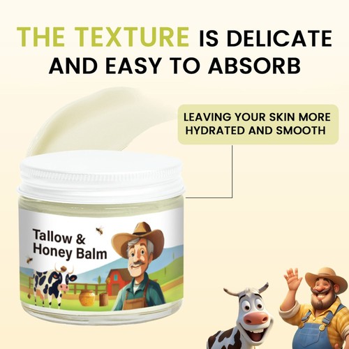 60g Tallow & Honey Balm,Tallow Face Moisturizer,All-Natural Moisturizer Hot - Picture 7 of 16