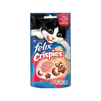 Felix Crispies Cat Purina, Salmon and Trout Snack, 45gr