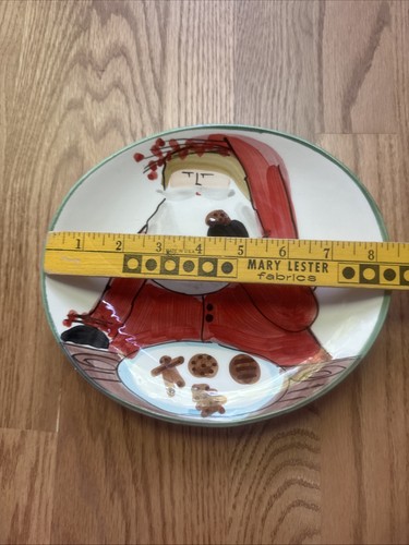 VIETRI Old St. Nick Christmas Cookie Plate Made In Italy Alessandro Taddei - Picture 4 of 6