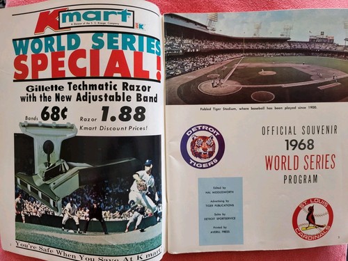 1968 WORLD SERIES GAME PROGRAM ST LOUIS CARDINALS @ DETROIT TIGERS - Picture 2 of 9