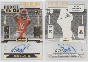 2024 Contenders RPS Variation Clear Ticket /10 Troy Franklin #113 Rookie Auto RC