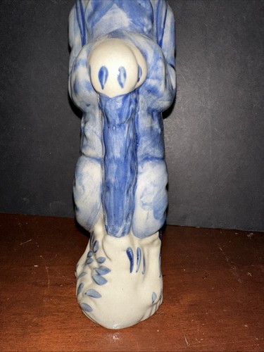 Beaumont Brothers Pottery BBP Salt Glaze 14"T Standing Bunny Rabbit Basket RARE - Bild 5 von 12