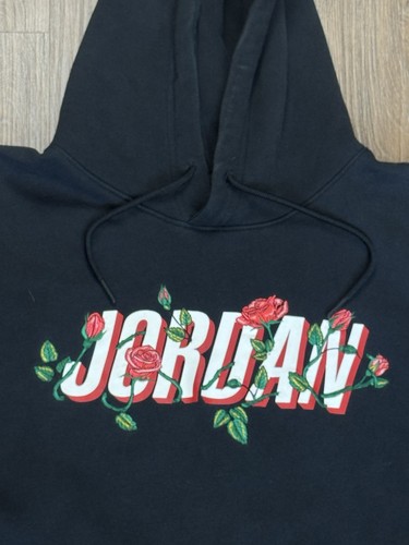 Nike Air Jordan Hoodie Sweatshirt Mens Large Sorry For Your Loss Tour Rose Black - Picture 3 of 6