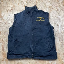 Yellowstone Dutton Ranch Jean Jacket Vest Gilet Black Workwear L / XL
