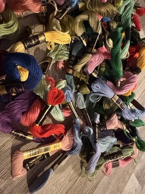 Huge Vintage Embroidery Floss Lot - DMC, J&P Coats, Clarks ONT, MEZ, Susan Bates