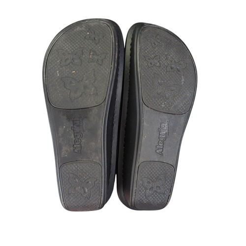 Alegria Classic MJ Clog Black Embossed Leather Comfort Shoe 40 9.5-10 ALG-7571 - Picture 7 of 9