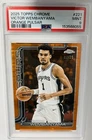 2025 Topps Chrome Basketball Pulsar Orange Refractor Victor Wembanyama #221 PSA 9