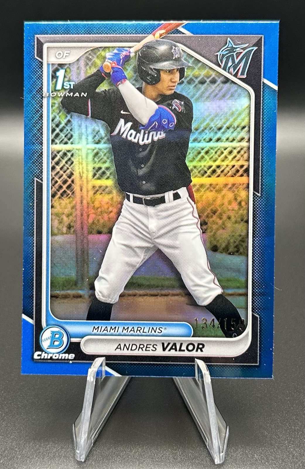 2024 Bowman Chrome Prospect Andres Valor Blue Refractor /150 #BCP-196 Marlins