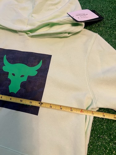 Under Armour Boys Project Rock Rival Fleece Hoodie Youth Large Green 1373628 - Picture 5 of 5